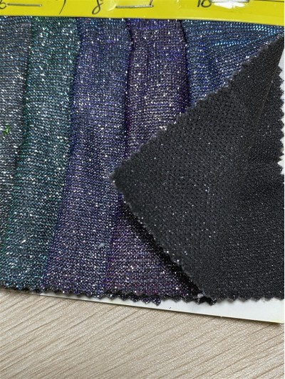 GZ-KD  亮銀針織布  閃光布 正面照